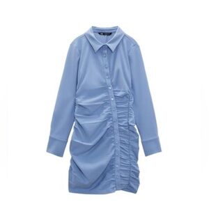 ZARA | Blue collared Dress